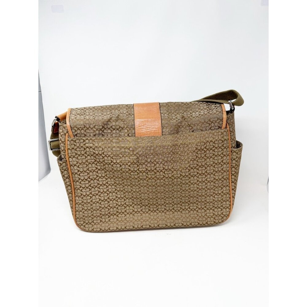 Coach Vintage Y2K Hudson Commuter Messenger Bag F77004 Jacquard‎ Brown Tan - Picture 7 of 9